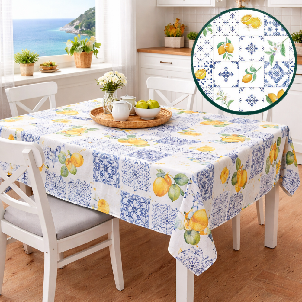 Tovagliato Luxor 202 Limoni – Tovaglia PVC Impermeabile Antimacchia 140 cm