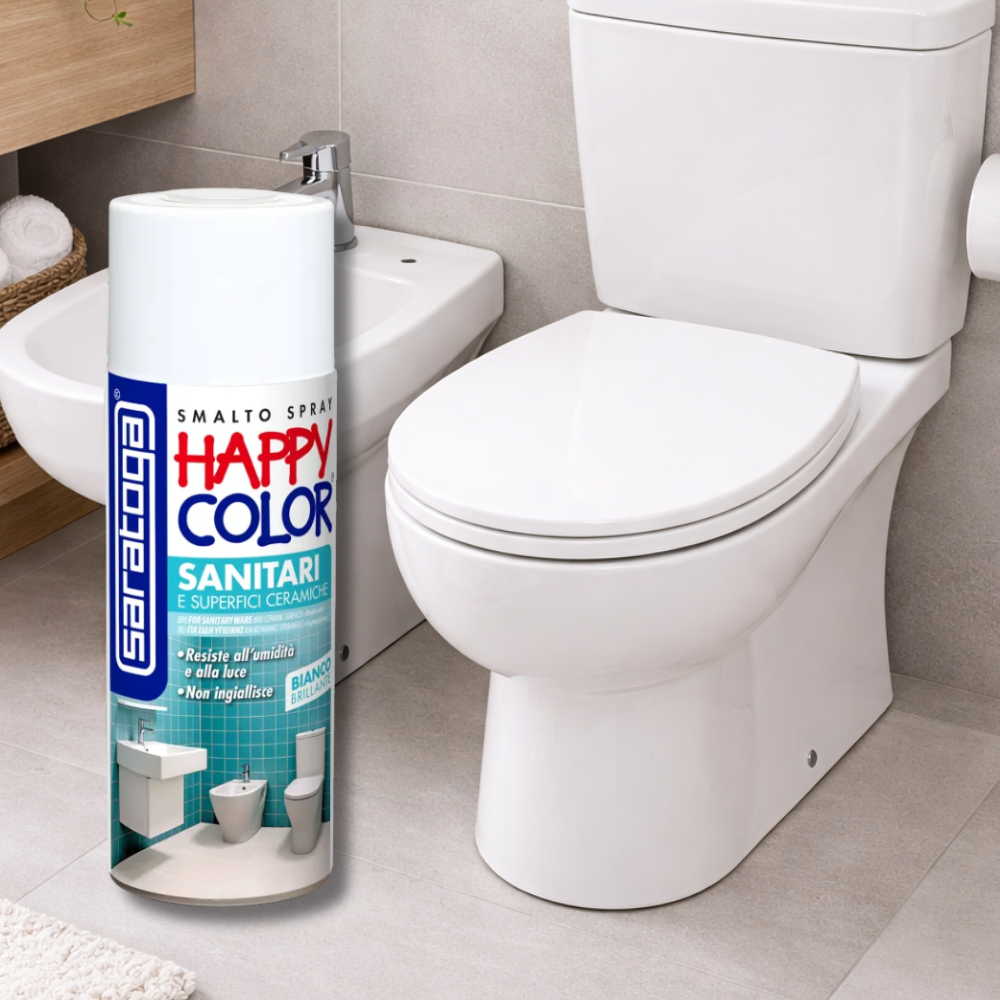 Happy Color Sanitario Vernice Spray Ceramica 400 ml | Ritocco Sanitari