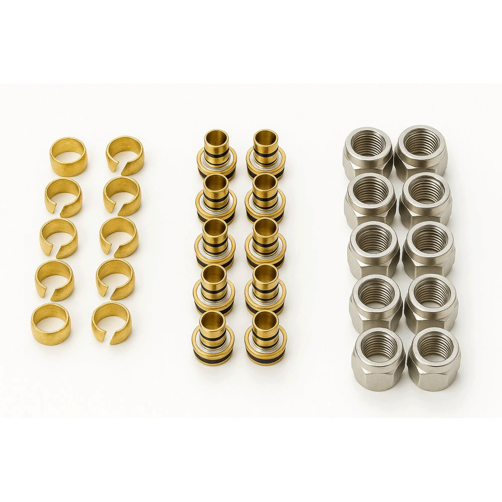 Adattatori per Tubo Multistrato 1/2” x 16 mm - Spessore 2.0 mm Ottone Nichelato