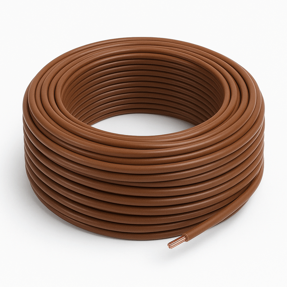 Cavo elettrico Marrone FS17 sezioni 1,5-2,5 - 4-6 mm² unipolare 20 metri (2,5 mm, Marrone) CAVI Matassa