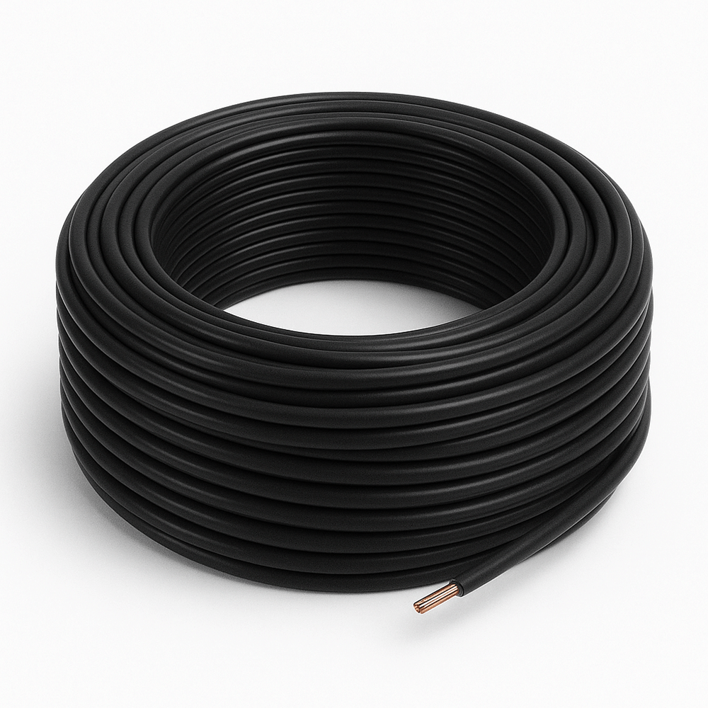 Cavo elettrico Nero FS17 sezioni 1,5-2,5 - 4-6 mm² unipolare 20 metri (2,5 mm, Nero) CAVI Matassa