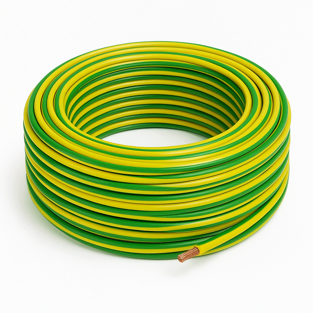 Cavo elettrico giallo verde FS17 sezioni 1,5-2,5 - 4-6 mm² unipolare 20 metri (2,5 mm giallo verde) CAVI Matassa