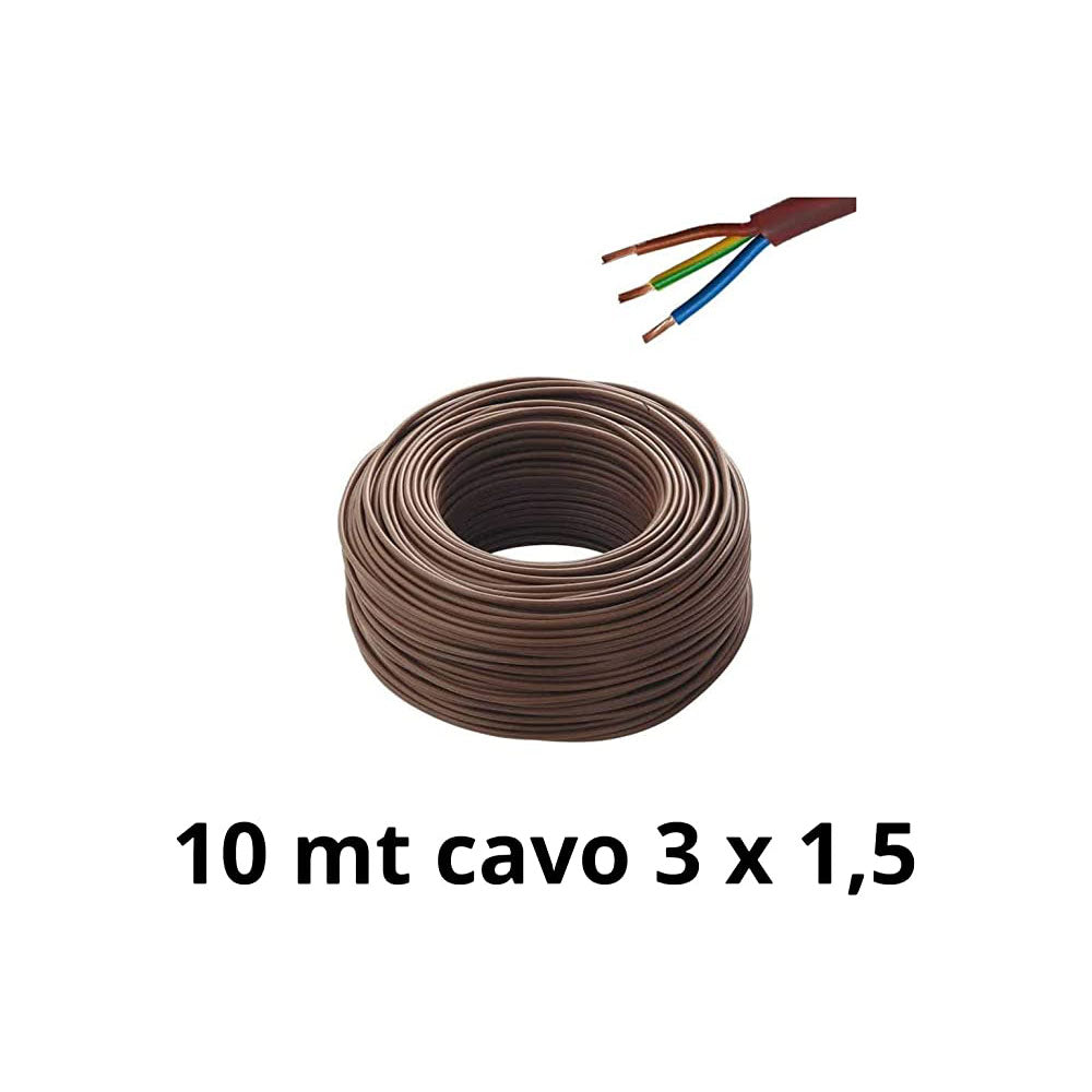 Cozzolinobrico kit per climatizzatore -coppia tubi rame 10 mt da 1/4 10 mt da 3/8 totale 20 mt - 10mt cavo 5x1.5 mm- Cavo Fror - 10 metri cavo 3 x1.5 mm Cavo Fror - 10 mt -guaina scarico condensa da 20 diametro