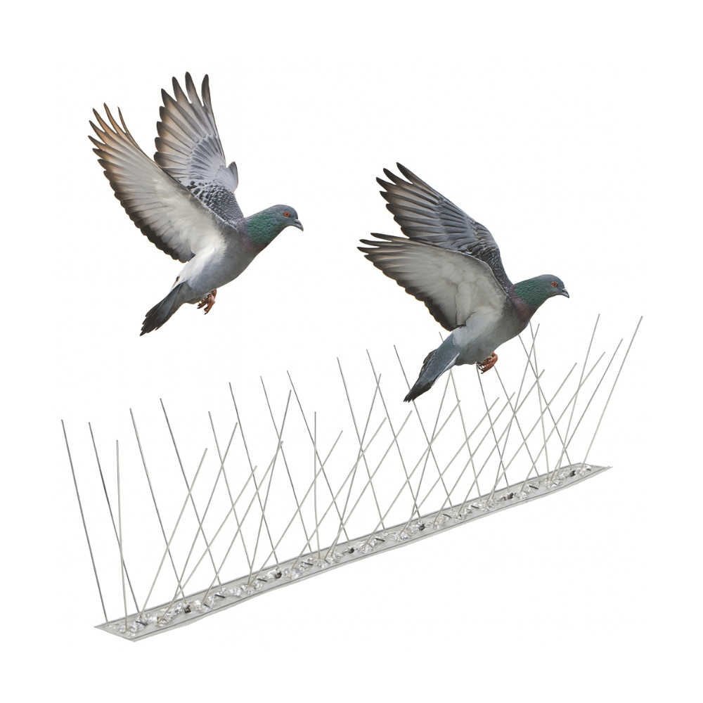 COZZOLINOBRICO DISSUASORI Anti PICCIONI COLOMBI Aghi SPILLI Inox 1 MT Kit 25 Bacchette Totale 25mt