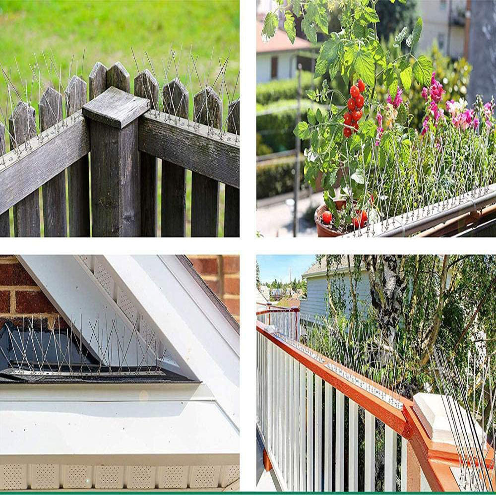 COZZOLINOBRICO DISSUASORI Anti PICCIONI COLOMBI Aghi SPILLI Inox 1 MT Kit 5 Bacchette Totale 5mt