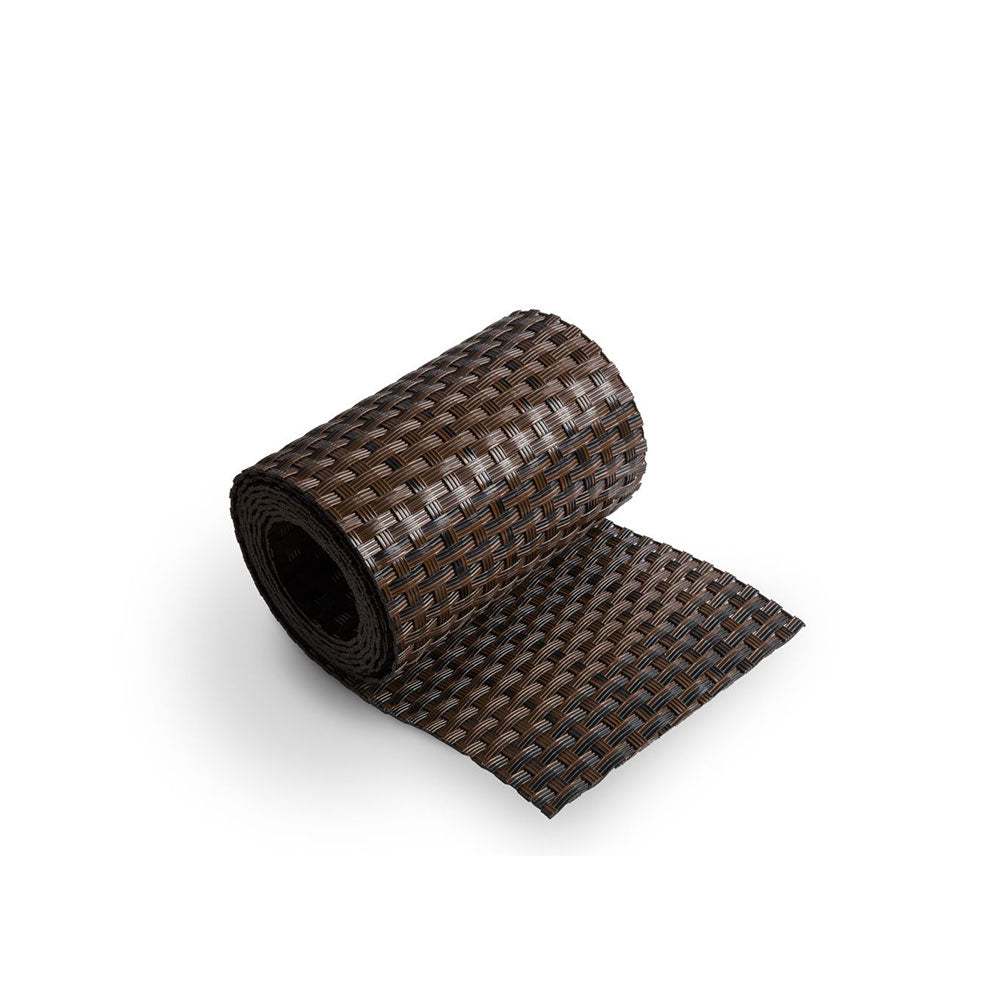 Recinzione Giardino, Strisce Frangivista in PE in Rattan, Protezione per Gli Sguardi Indiscreti, Polyrattan Pannelli per Recinzioni, (Rotolo 255 cm x 19 cm Marrone Mix)