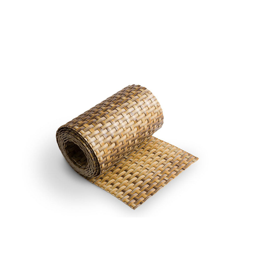 Recinzione Giardino, Strisce Frangivista in PE in Rattan, Protezione per Gli Sguardi Indiscreti, Polyrattan Pannelli per Recinzioni, (Rotolo 255 cm x 19 cm Color Paglia)