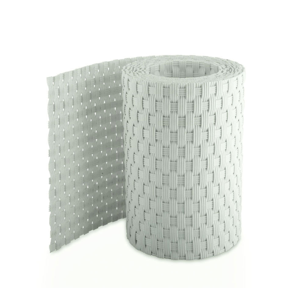 Recinzione Giardino, Strisce Frangivista in PE in Rattan, Protezione per Gli Sguardi Indiscreti, Polyrattan Pannelli per Recinzioni, (Rotolo 255 cm x 19 cm Bianco)