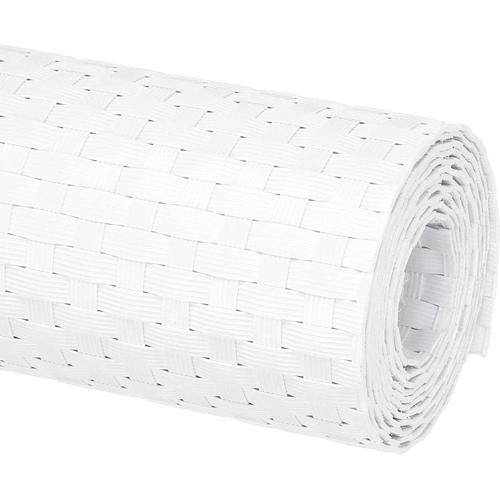 Recinzione Giardino, Kit 6 Pezzi Strisce Frangivista in PE in Rattan, Protezione per Gli Sguardi Indiscreti,Polyrattan Pannelli per Recinzioni,Rotolo 255 cm x 19 cm Bianco