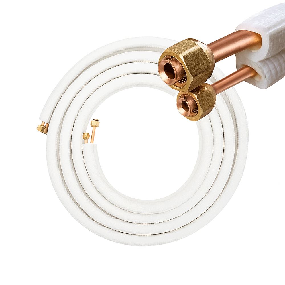 Cozzolinobrico kit tubi rame CARTELLATI PRONTI per climatizzatore coppia da 1/4 e da 3/8 per gas Refrigerante