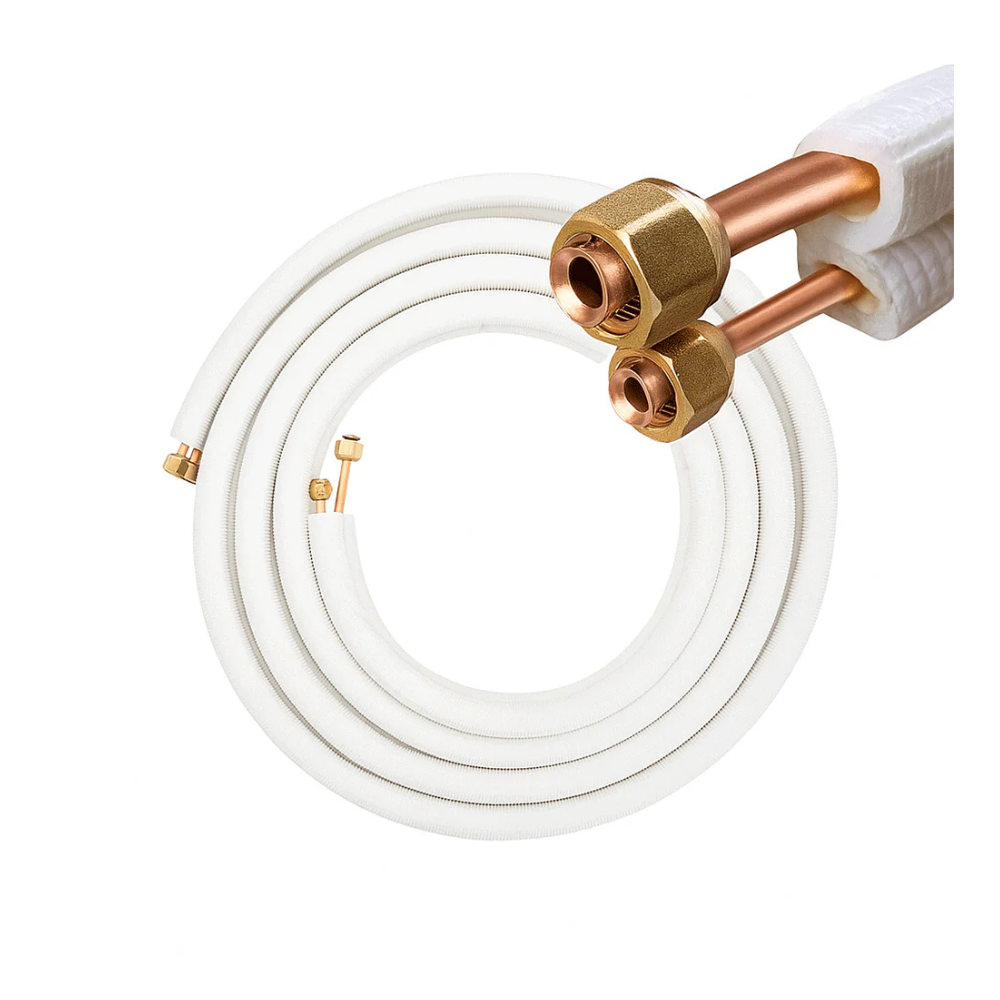 Kit tubi rame climatizzatore già cartellati 1/4 + 3/8 pronti per installazione 7+7 spessore 1mm