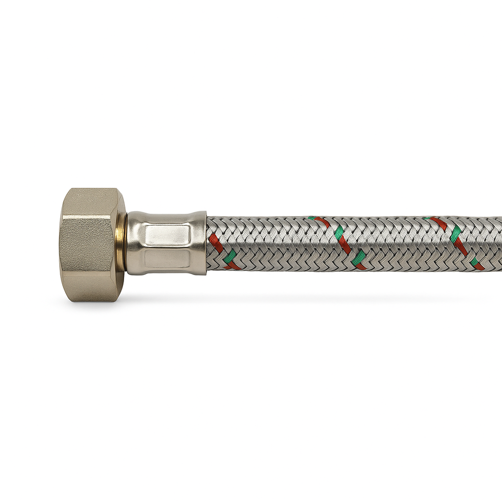 FLESSIBILE IN ACCIAIO INOX FEMMINA FEMMINA 1/2 Pollice DN10 MADE in ITALY