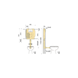 Pucci Cassetta scarico WC incasso Eco 6/3 L - ECO6L con Placca di comando due tasti modello eco linea