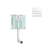 Pucci Cassetta scarico WC incasso Eco 6/3 L - ECO6L con Placca di comando due tasti modello eco linea