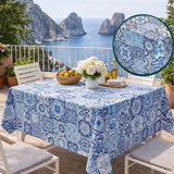 Tovagliato Luxor 274 Capri – Tovaglia Cerata PVC Maiolica Blu Impermeabile 140 cm