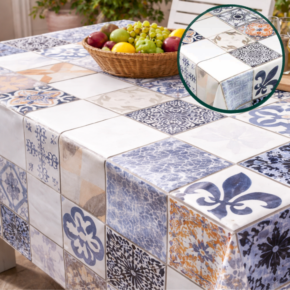 Tovagliato Luxor 177 Mosaico – Tovaglia Cerata PVC Impermeabile Antimacchia 140 cm