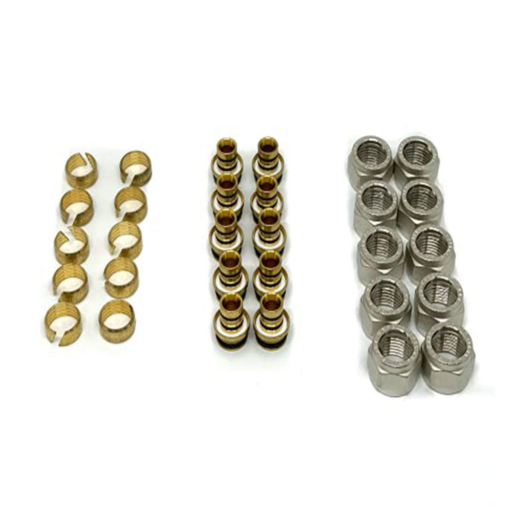 Kit 10 Pezzi Adattatore Per Tubo Multistrato 1/2 x 16 - spessore 2.0 Made In Italy