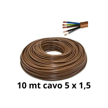 Cozzolinobrico kit per climatizzatore -coppia tubi rame 10 mt da 1/4 10 mt da 3/8 totale 20 mt - 10mt cavo 5x1.5 mm- Cavo Fror - 10 metri cavo 3 x1.5 mm Cavo Fror - 10 mt -guaina scarico condensa da 20 diametro