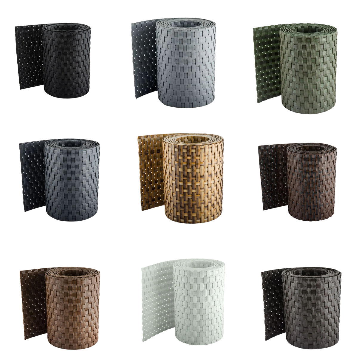 Frangivista polyrattan  per recinzione Fasce altezza 19 CM  | Privacy giardino