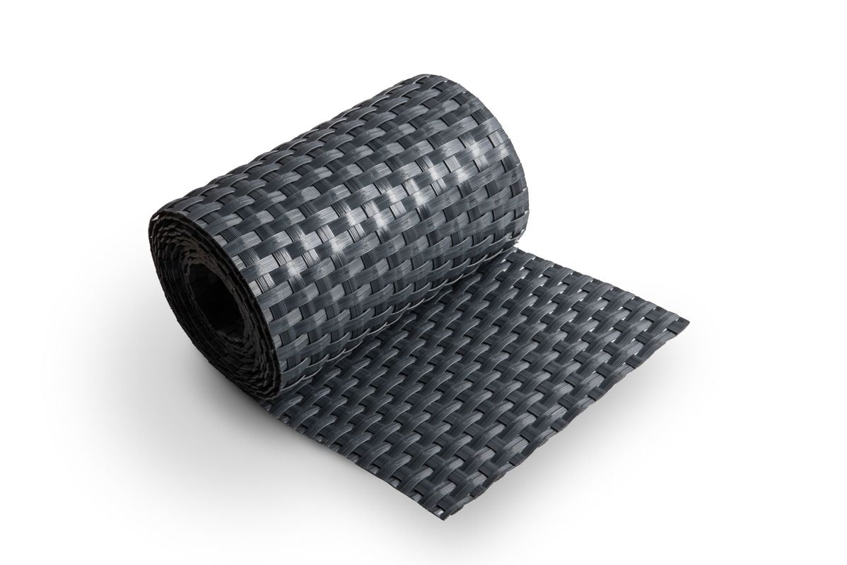 Recinzione Giardino, Strisce Frangivista in PE in Rattan, Protezione per Gli Sguardi Indiscreti, Polyrattan Pannelli per Recinzioni, (Rotolo 255 cm x 19 cm Grigio)