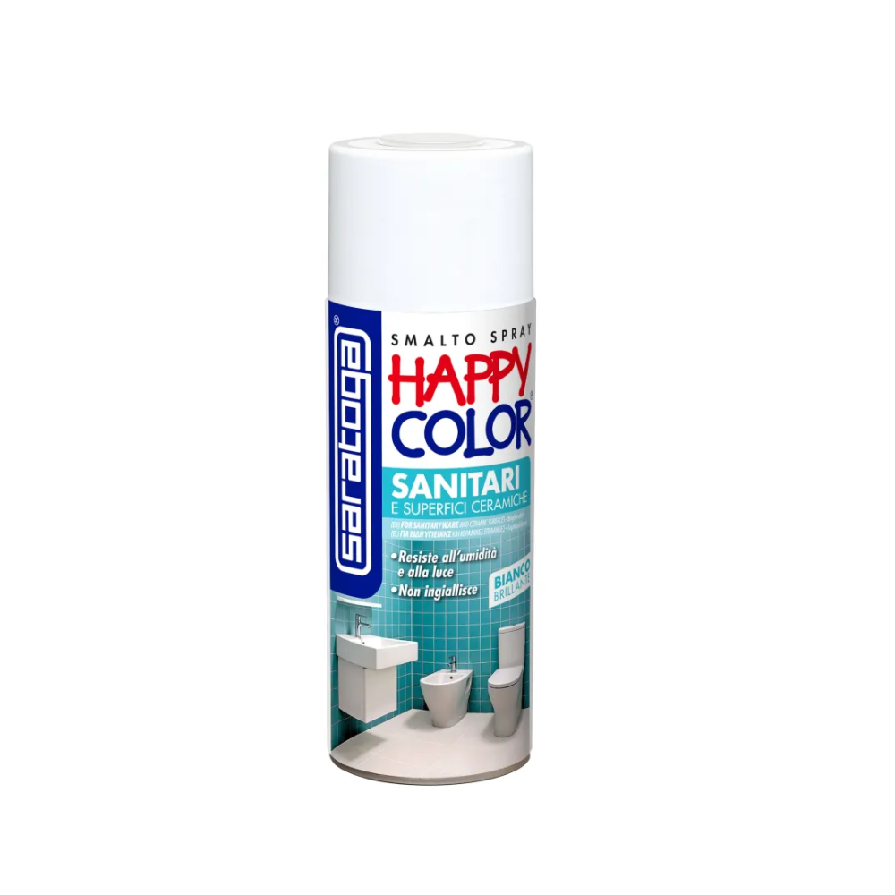 Happy Color Sanitario Vernice Spray Ceramica 400 ml | Ritocco Sanitari
