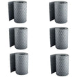 KIT 6 PEZZI Recinzione Giardino, Strisce Frangivista in PE in Rattan, Protezione per Gli Sguardi Indiscreti,Polyrattan Pannelli per Recinzioni,Rotolo 255 cm x 19 cm Grigio chiaro Cozzolinobrico
