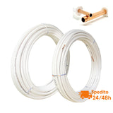 Kit tubi rame per climatizzatore coppia 40 mt da 1/4 e 40 mt da 3/8 totale 80 mt