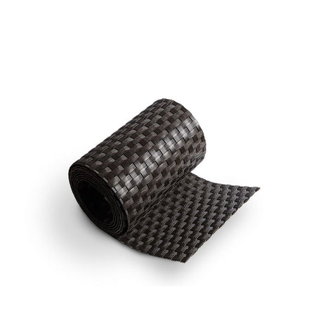 Recinzione Giardino, Strisce Frangivista in PE in Rattan, Protezione per Gli Sguardi Indiscreti, Polyrattan Pannelli per Recinzioni, (Rotolo 255 cm x 19 cm Marrone Scuro)