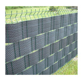 Recinzione Giardino, Strisce Frangivista in PE in Rattan, Protezione per Gli Sguardi Indiscreti, Polyrattan Pannelli per Recinzioni, (Rotolo 255 cm x 19 cm Grigio Chiaro)