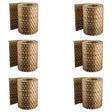 Recinzione Giardino, KIT 6 PEZZI Strisce Frangivista in PE in Rattan, Protezione per Gli Sguardi Indiscreti,Polyrattan Pannelli per Recinzioni,Rotolo 255 cm x 19 cm Cozzolinobrico