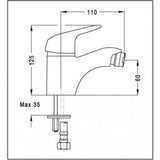 Monocomando bidet serie kappa