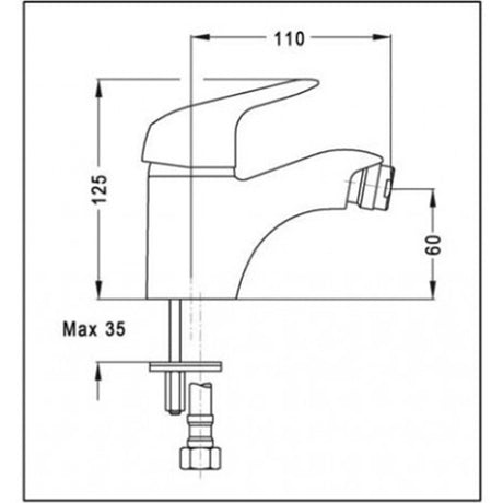 Monocomando bidet serie kappa