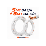 Kit tubi rame climatizzatore coppia 1/4 e 3/8 (varie lunghezze da 10 a 100 metri)