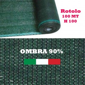 Rete ombreggiante frangivista verde rotolo da 100 mt h 100 cm